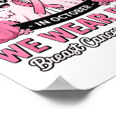 In oktober Draag we NK Schattige Ghost Breast Canc Poster (Hoek)