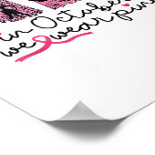 In oktober Draag we NK spook- en zwarte kattenkank Poster (Hoek)