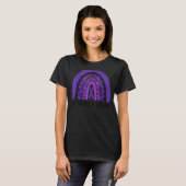 In oktober Draag we Paars einde huiselijk geweld T-shirt (Voorkant volledig)