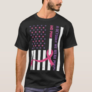 In oktober Draag we Paars en roze huisgenoot Viole T-shirt