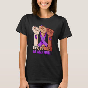In oktober draag we Paars Rett Syndrome Aware T-shirt
