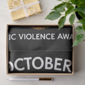 In oktober Draag we Paarse huiselijk geweld spook Tissuepapier (Geschenk)