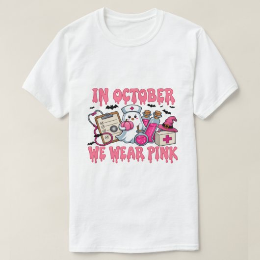In oktober Draag we Pink 2025 — Join the Movement T-shirt (Design voorkant)