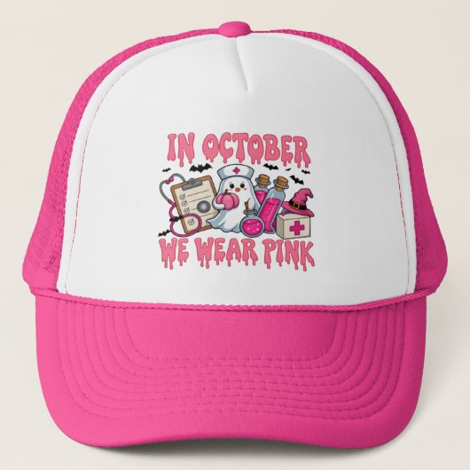 In oktober Draag we Pink 2025 — Join the Movement Trucker Pet (Voorkant)