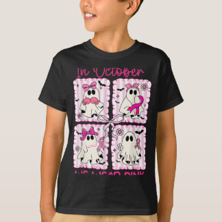 In oktober Draag we Pink Breast Cancer Awareness P T-shirt
