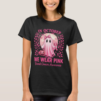 In oktober Draag we Pink Breast Cancer Awareness T-shirt