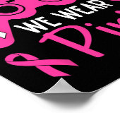In oktober Draag we Pink Breast Cancer Gaming Kind Poster (Hoek)