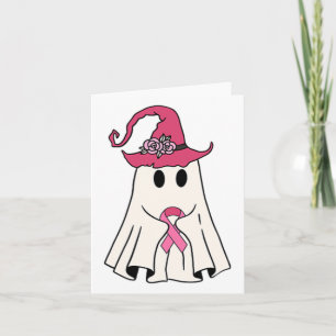 In oktober Draag we Pink Breast Cancer Pink Ghost Kaart
