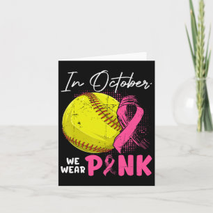In oktober Draag we Pink Breast Cancer Warrior Sof Kaart