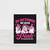 In oktober Draag we Pink Counselor Life Breast Can Kaart (Voorkant)
