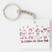 In oktober Draag we Pink Duck Design 🎀🦆💗 Sleutelhanger (voorkant)