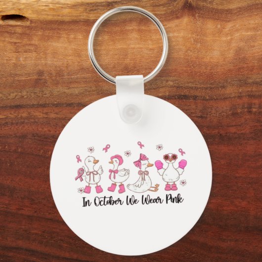 In oktober Draag we Pink Duck Design 🎀🦆💗 Sleutelhanger (Voorkant)