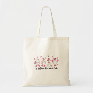 In oktober Draag we Pink Duck Design 🎀🦆💗 Tote Bag