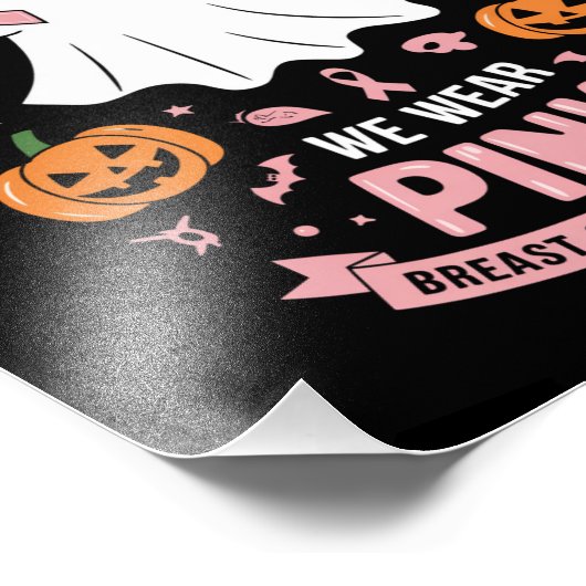 In oktober Draag we Pink Ghost Witch borstkanker Foto Afdruk (Hoek)