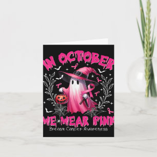 In oktober Draag we Pink Ghost Witch borstkanker Kaart
