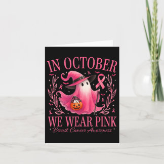 In oktober Draag we Pink Ghost Witch borstkanker Kaart