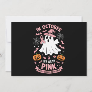 In oktober Draag we Pink Ghost Witch borstkanker Kaart