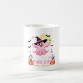 In oktober Draag we Pink Ghost Witch borstkanker Koffiemok (Center)