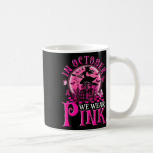 In oktober Draag we Pink Ghost Witch borstkanker Koffiemok