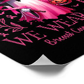In oktober Draag we Pink Ghost Witch borstkanker Poster (Hoek)