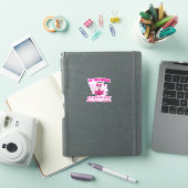 In oktober Draag we Pink Ghost Witch borstkanker Sticker (iPad Cover)