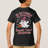 In oktober Draag we Pink Ghost Witch borstkanker T-shirt (Achterkant)
