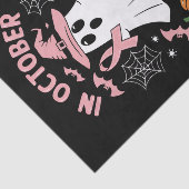 In oktober Draag we Pink Ghost Witch borstkanker Tissuepapier (Detail)
