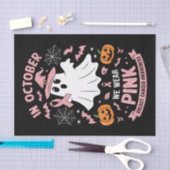 In oktober Draag we Pink Ghost Witch borstkanker Tissuepapier (Craft)