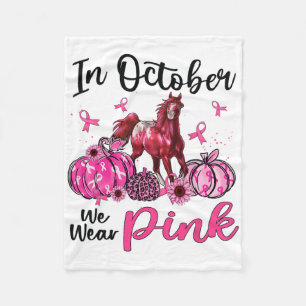 In oktober Draag we Pink Horse Pumpkin Leopard Bre Fleece Deken