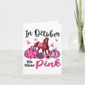 In oktober Draag we Pink Horse Pumpkin Leopard Bre Kaart (Voorkant)