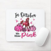 In oktober Draag we Pink Horse Pumpkin Leopard Bre Muismat (Met muis)