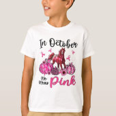 In oktober Draag we Pink Horse Pumpkin Leopard Bre T-shirt (Voorkant)