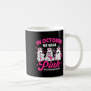 In oktober Draag we Pink Ortho Nurse Life Breast C Koffiemok