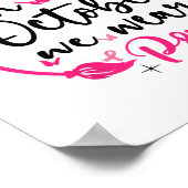 In oktober draag we Pink Ribbon heks Halloween Bre Poster (Hoek)