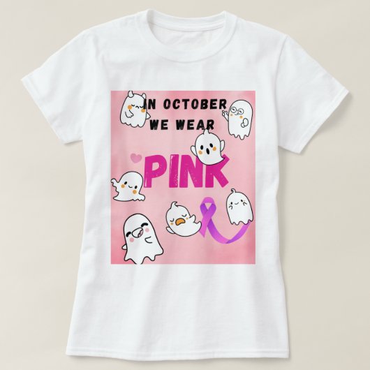 IN OKTOBER DRAAG WE PINK T-SHIRT (Design voorkant)