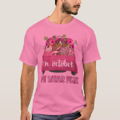 In oktober Draag we Pink Truck met pompoenen T-shirt (Voorkant)