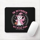 In oktober Draag we Pink Witch Ghost Pumpkin Breas Muismat (Met muis)