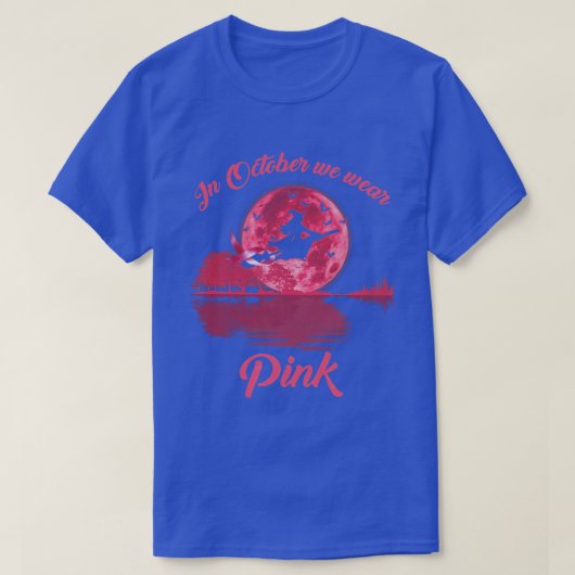 In oktober Draag we Pink Witch T-shirt (Design voorkant)