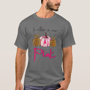 In oktober Draag we pomp met roze borstkanker T-shirt