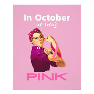 In oktober draag we Rosie de riveter Foto Afdruk