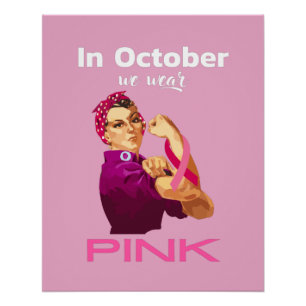 In oktober draag we Rosie de riveter Perfect Poster