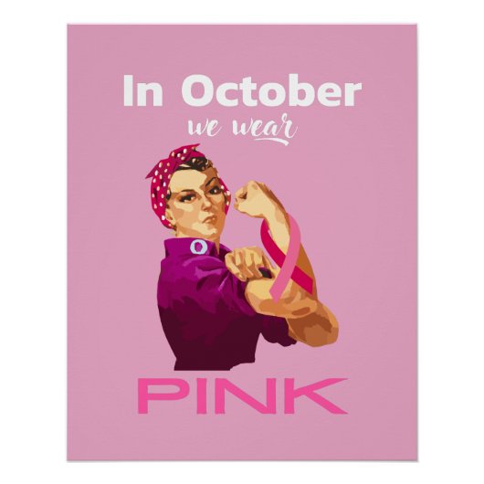 In oktober draag we Rosie de riveter Perfect Poster (Voorkant)