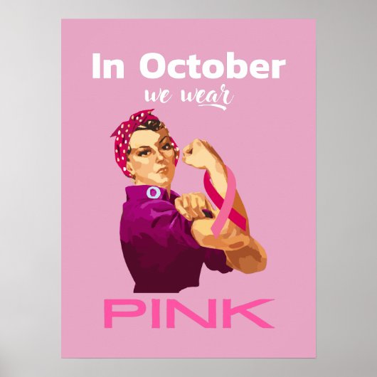 In oktober draag we Rosie de riveter Poster (Voorkant)