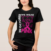 In oktober Draag we roze 2024 T-shirt (Voorkant)