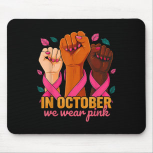 In oktober Draag we roze 2025 borstkanker Awarene Muismat