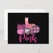 In oktober Draag we roze baard Briefkaart (Voorkant / Achterkant)