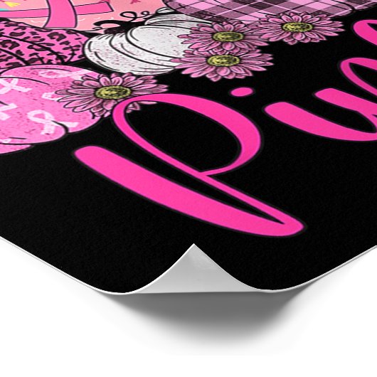 In oktober Draag we roze baard Poster (Hoek)