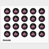 In oktober Draag we roze baard Ronde Sticker (Vel)