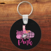 In oktober Draag we roze baard Sleutelhanger (Voorkant)