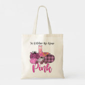 In oktober Draag we roze baard Tote Bag (Achterkant)